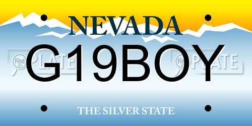 G19BOY Nevada License Plate
