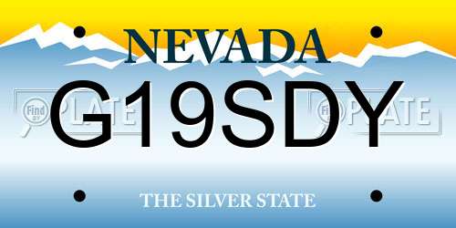 G19SDY Nevada License Plate