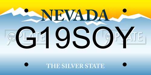 G19SOY Nevada License Plate
