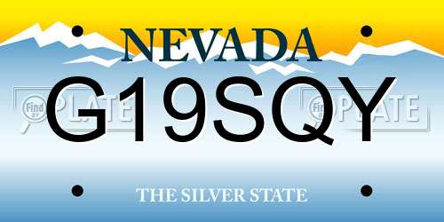 G19SQY Nevada License Plate