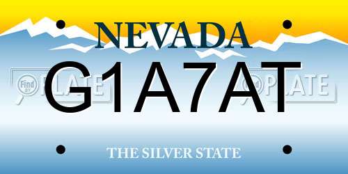 G1A7AT Nevada License Plate