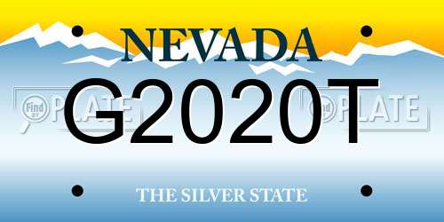 G2020T Nevada License Plate