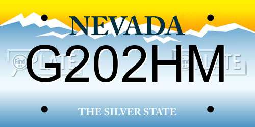 G202HM Nevada License Plate