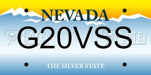 G20VSS Nevada License Plate