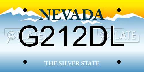G212DL Nevada License Plate