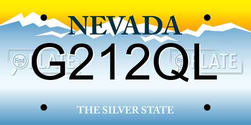 G212QL Nevada License Plate
