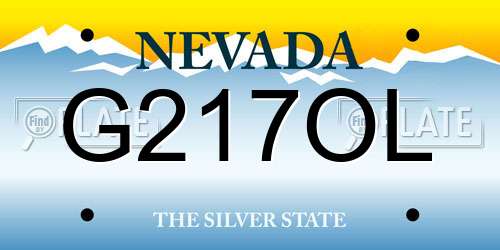 G217OL Nevada License Plate
