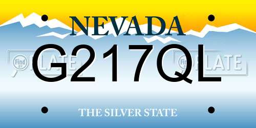 G217QL Nevada License Plate