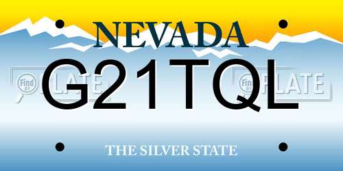 G21TQL Nevada License Plate