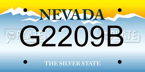 G2209B Nevada License Plate