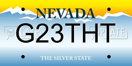G23THT Nevada License Plate