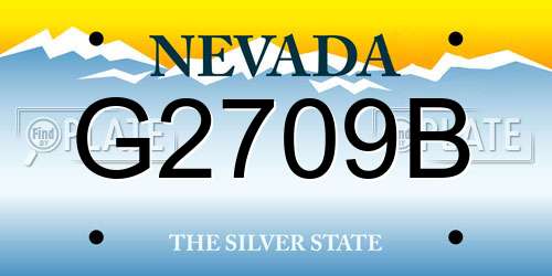 G2709B Nevada License Plate