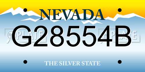 G28554B Nevada License Plate