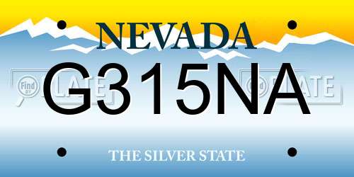 G315NA Nevada License Plate