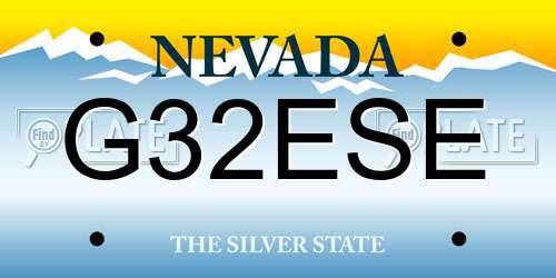 G32ESE Nevada License Plate