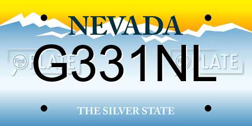 G331NL Nevada License Plate