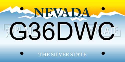 G36DWC Nevada License Plate