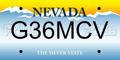 G36MCV Nevada License Plate
