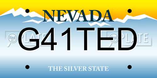 G41TED Nevada License Plate