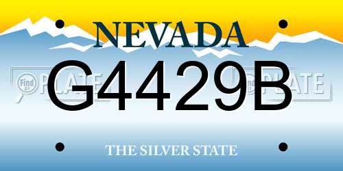 G4429B Nevada License Plate