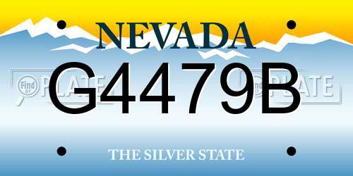 G4479B Nevada License Plate