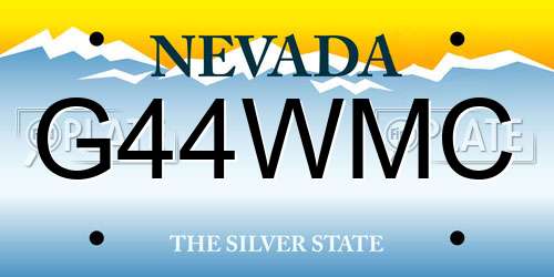 G44WMC Nevada License Plate