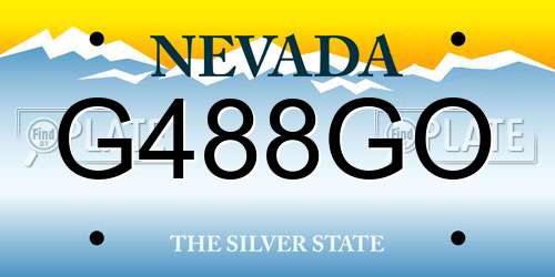 G488GO Nevada License Plate