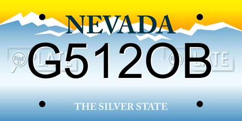 G512OB Nevada License Plate