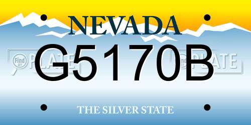 G5170B Nevada License Plate