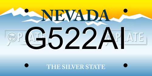 G522AI Nevada License Plate