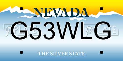 G53WLG Nevada License Plate