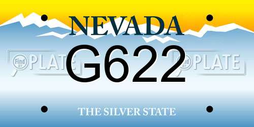 G622 Nevada License Plate