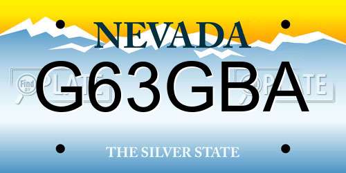 G63GBA Nevada License Plate