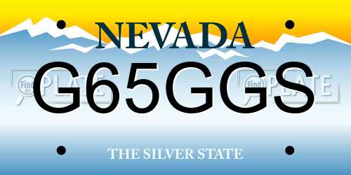G65GGS Nevada License Plate