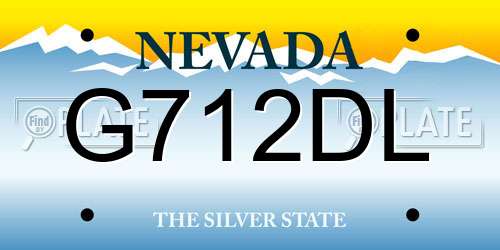 G712DL Nevada License Plate