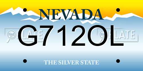 G712OL Nevada License Plate