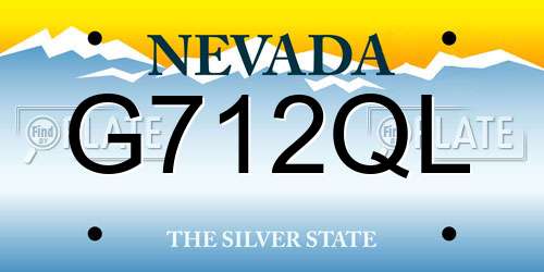 G712QL Nevada License Plate