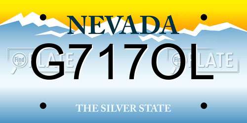G717OL Nevada License Plate
