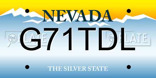G71TDL Nevada License Plate