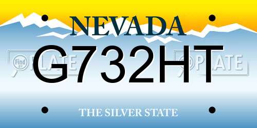 G732HT Nevada License Plate