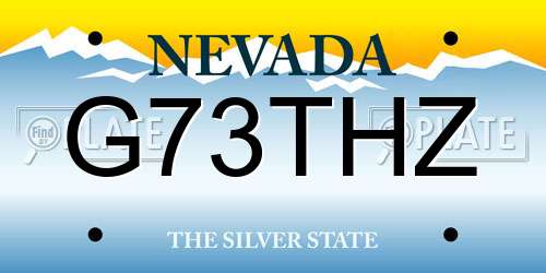 G73THZ Nevada License Plate