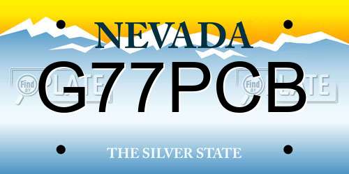 G77PCB Nevada License Plate