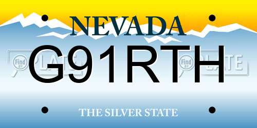 G91RTH Nevada License Plate