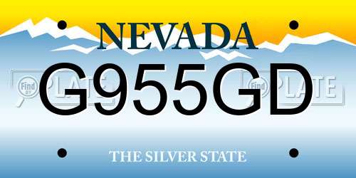 G955GD Nevada License Plate