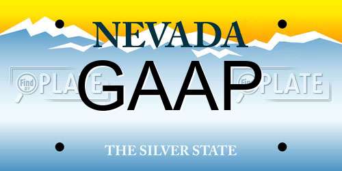 GAAP Nevada License Plate