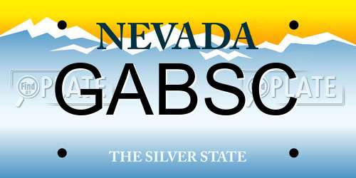 GABSC Nevada License Plate