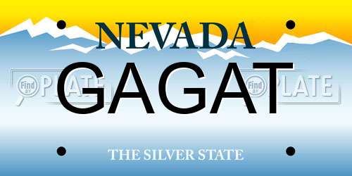 GAGAT Nevada License Plate