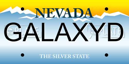 GALAXYD Nevada License Plate