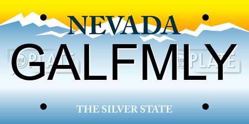 GALFMLY Nevada License Plate