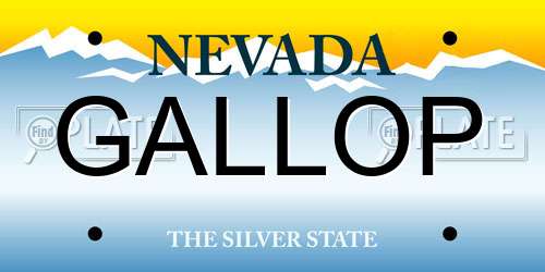 GALLOP Nevada License Plate